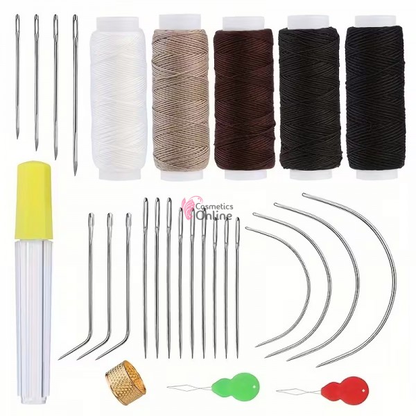 Ata pentru cusut extensii de par  50m, AT015 cu Accesorii, set 29 piese